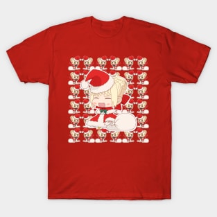 CUTE CHIBI SANTA SABER NERO 3 from FATE GRAND ORDER T-Shirt